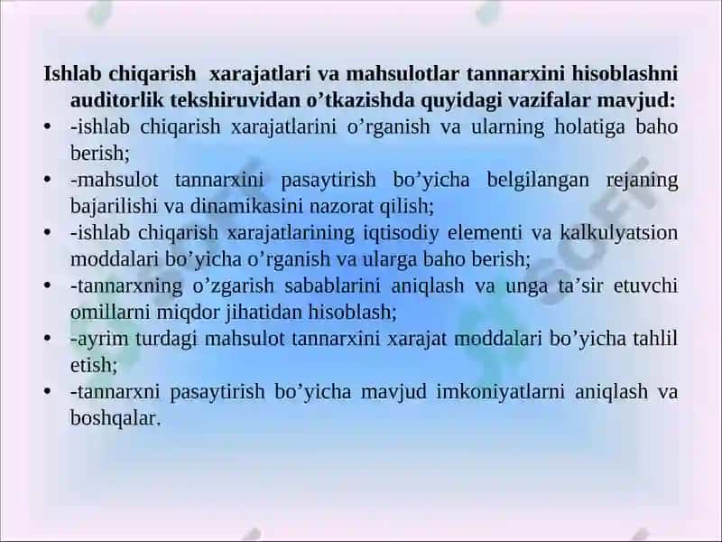 Ishlab chiqarish jarayoni audit 6