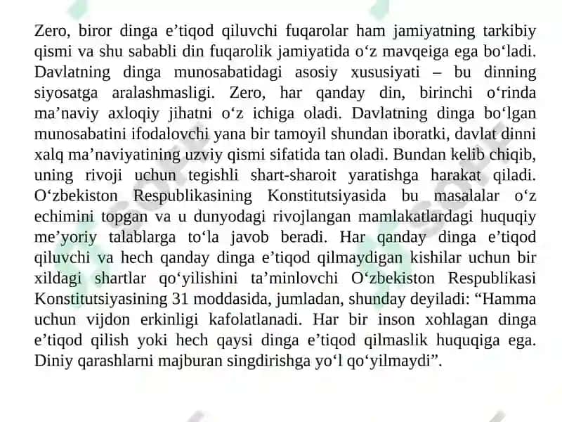 Dinshunoslik fanining predmeti, maqsadi va vazifalari 6