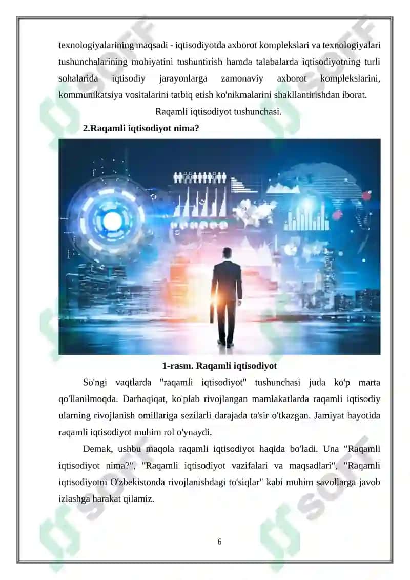 Raqamli iqtisodiyot tushunchasi 6