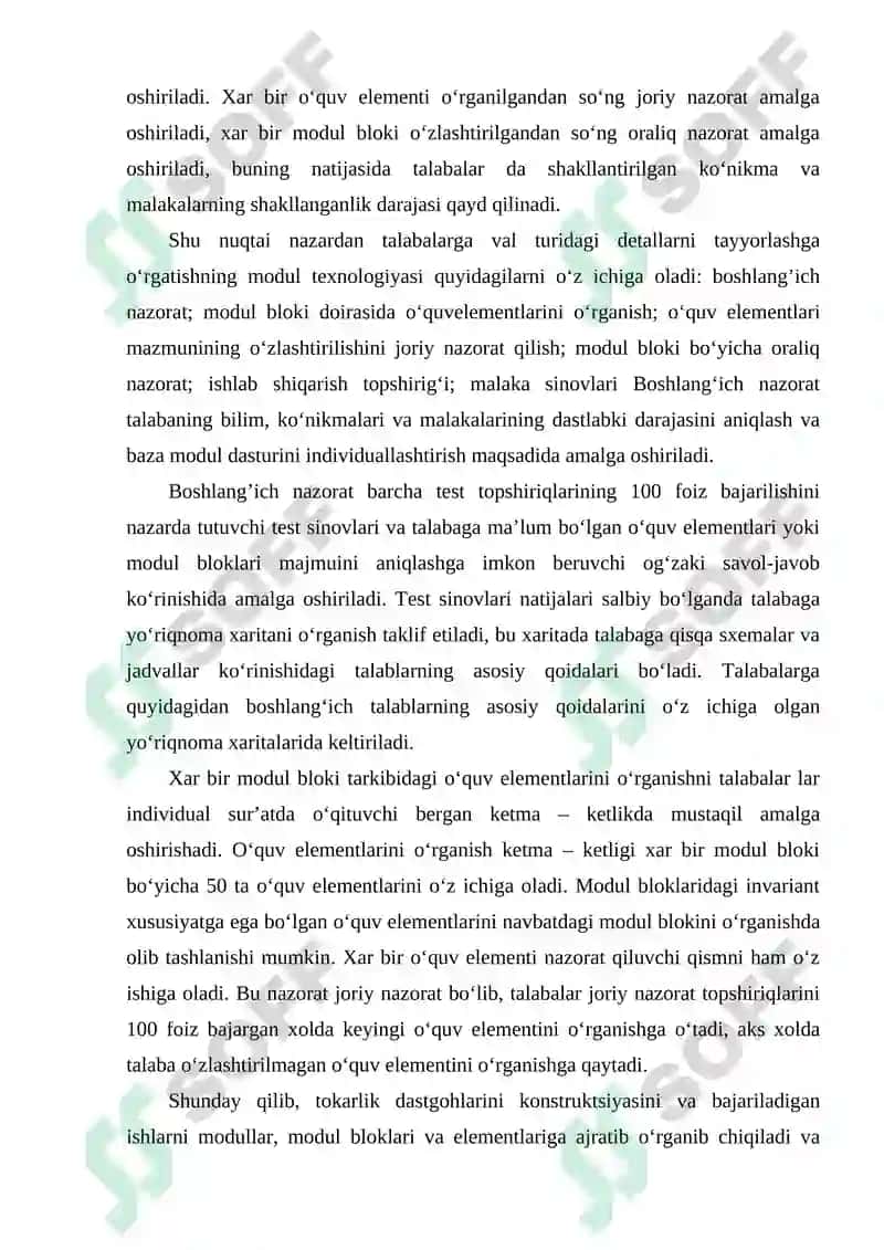 Asosiy turdagi dastgohlarni ta`mirlash texnologiyasi 6