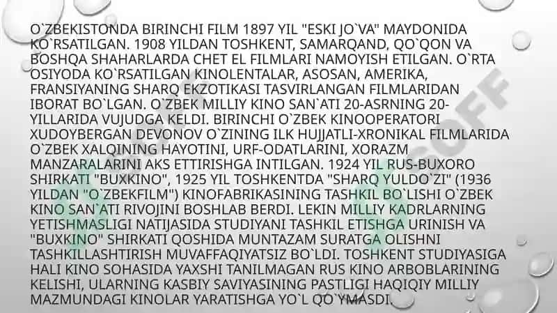 O‘zbekistonda dastlabki kino va teatr san‘atining kirib kelishi 6