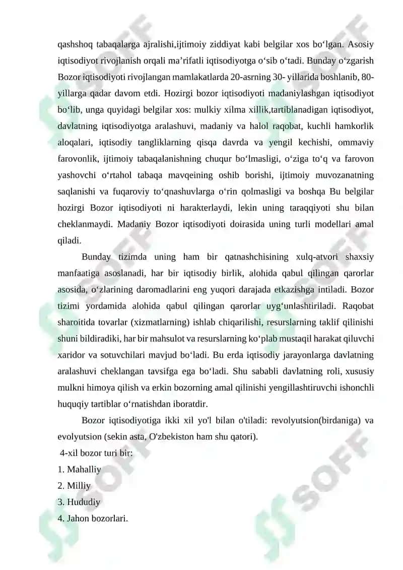 Bozor iqtisodiyoti,uning vujudga kelishi va rivojlanishining shart-sharoitlari 6