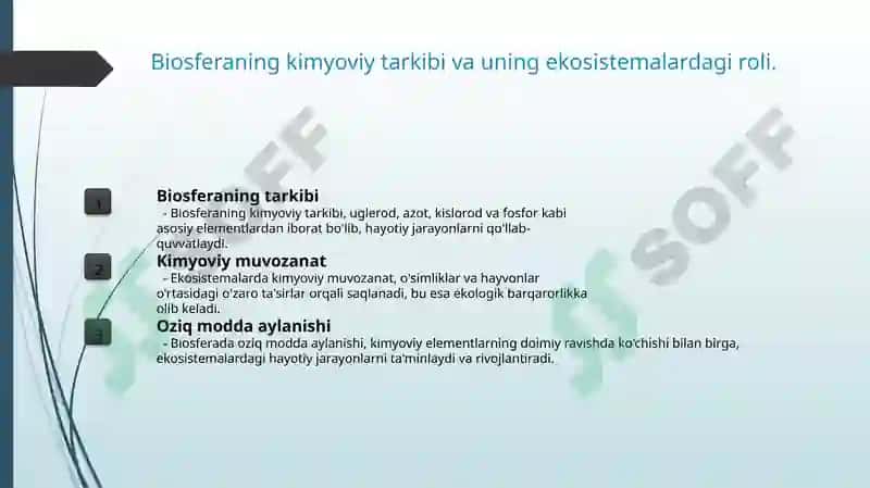 Yerning biosfera qobigʻini tuzilishi 6