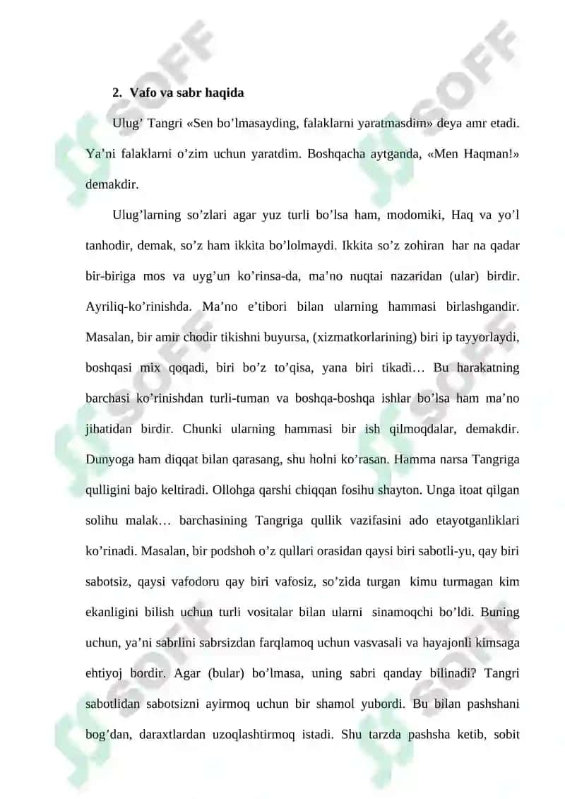 Asardagi Qur’on Karim oyatlari va hadislar 6