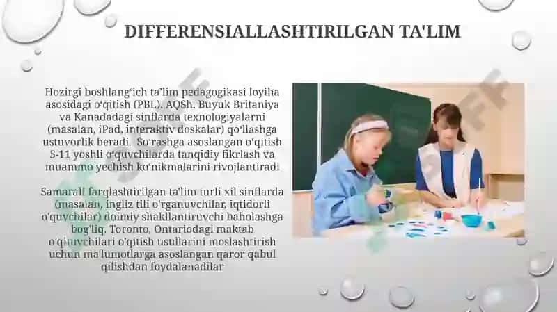 Boshlangʻich taʼlim pedagogikasi fanida zamonaviy tindensiyalarni oʻrganish 6