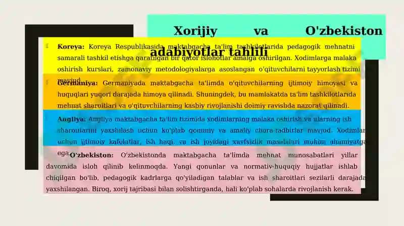 Maktabgacha ta’lim tashlilotlarida mehnat munisabatlarini tashkil etish 6