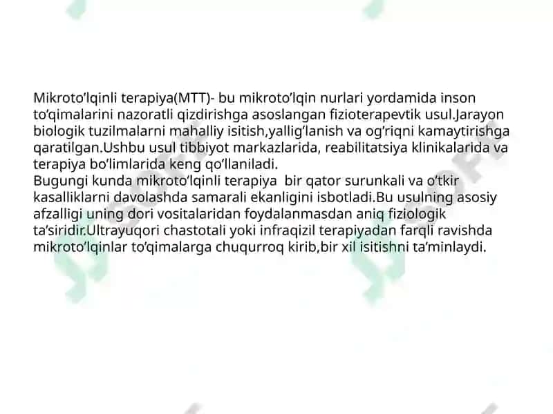 Mikroto’lqinli terapiya 6