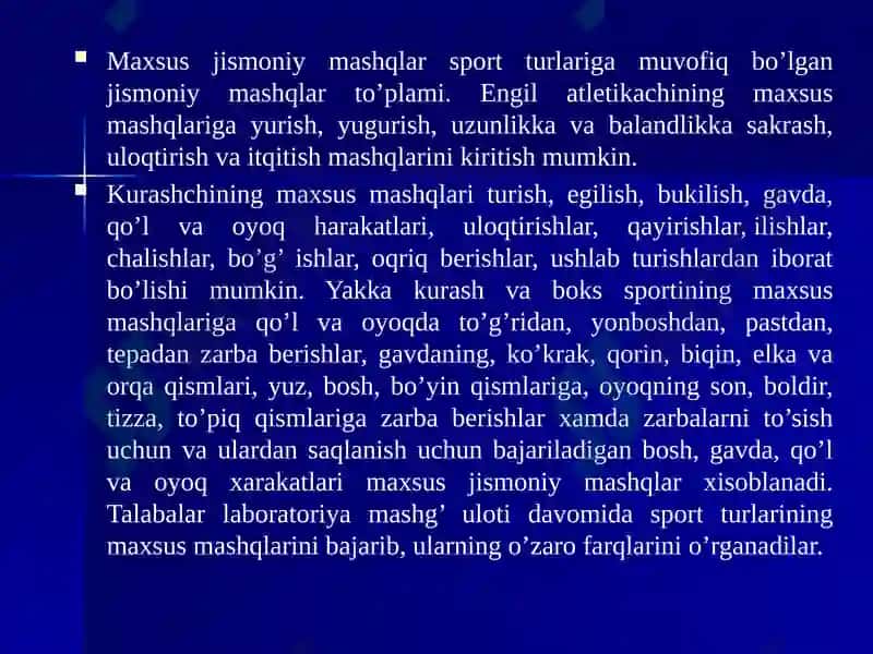 Jismoniy mashqlarning xarakteristikasi 6