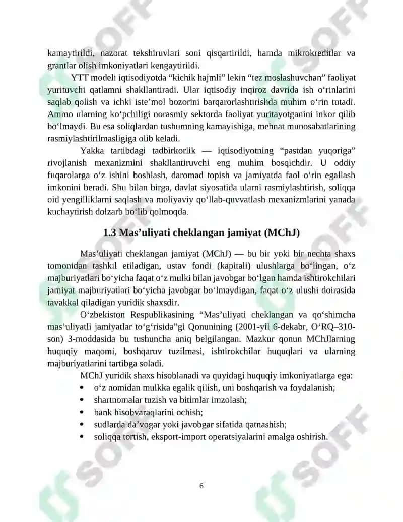 Kichik Biznesning Tashkiliy-Huquqiy Shakllari 6