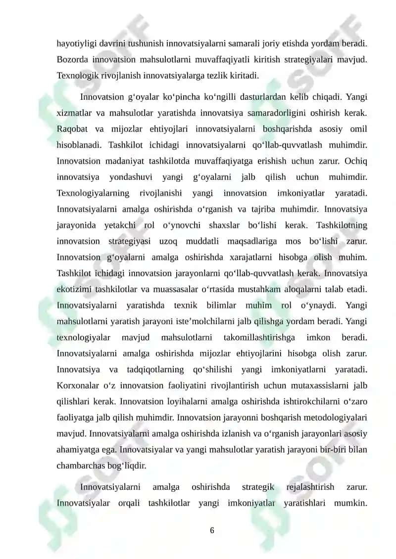 "Yangi mahsulot yaratish va innovatsiyalar" 6
