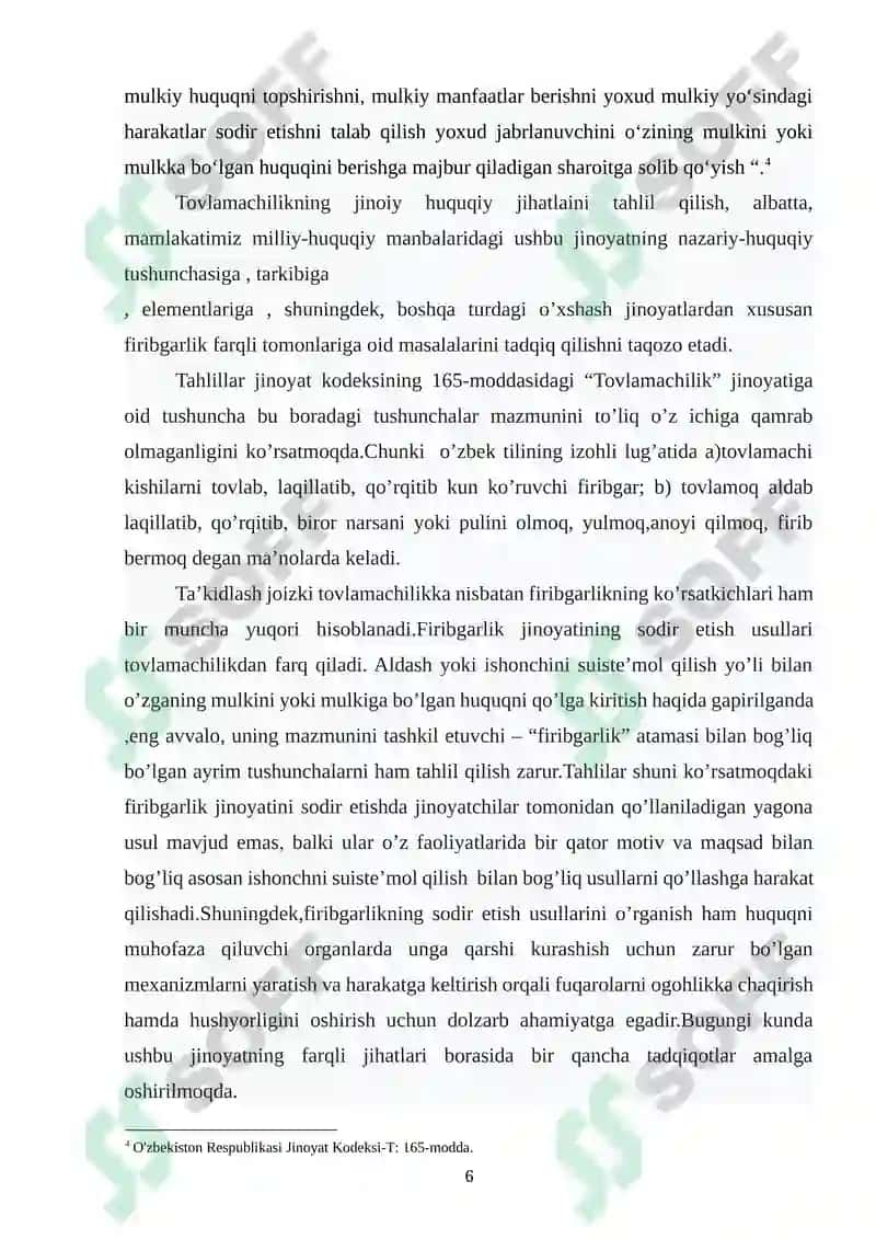 Tovlamachilikni Kvalifikatsiya Qilishning O'ziga Xos Xususiyatlari 6