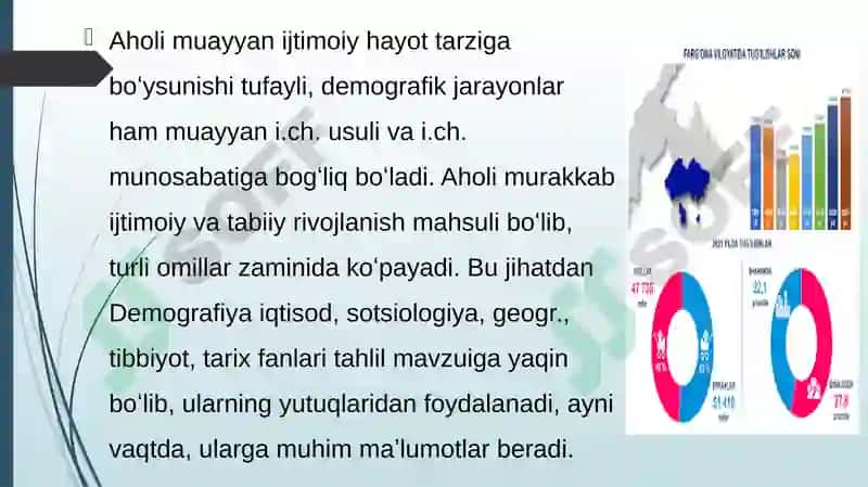 Aholi orasida demografik jarayon va demografik ko’rsatkichlarni hisoblash usullari 6