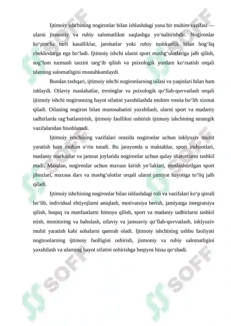 Nogironlarni sport va madaniy hayotga jalb qilishda ijtimoiy ishchi faoliyati 6