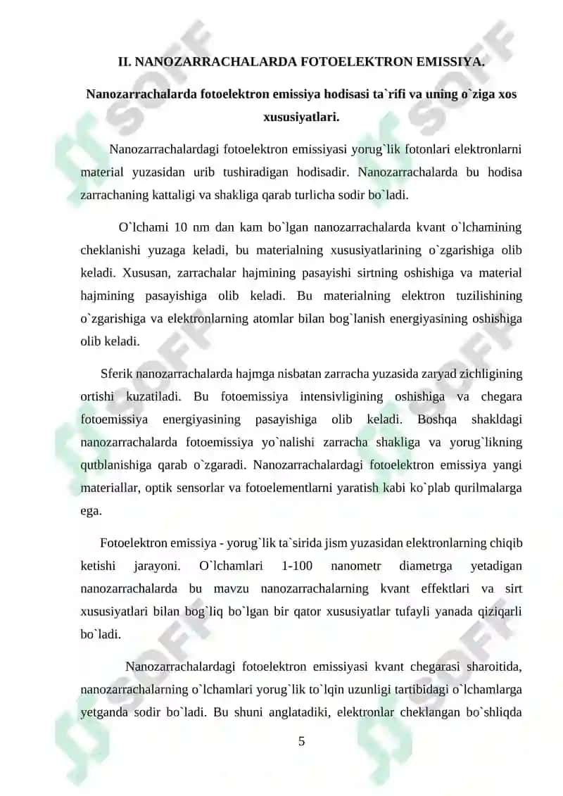 Nanotolali quyosh elementlari. Nanotolalar. Nanotolali sirtlar va ularning optik xususiyatlari. Nanotolali fotoelektrik energiya o‘zgartirgichlar 6