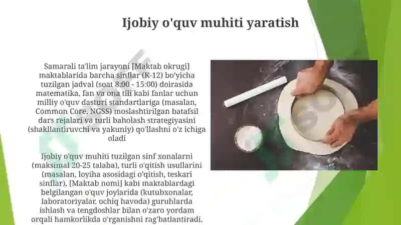 O'quv-tarbiaviy jarayonni tashkil etish 6