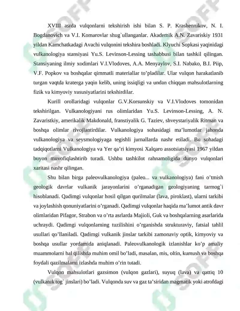 VULKANLAR VA ULARNING TURLARI, VULKANIK JARAYONLAR YOTISH SHAKLLARI PAST VULKANIK JARAYONLAR 6