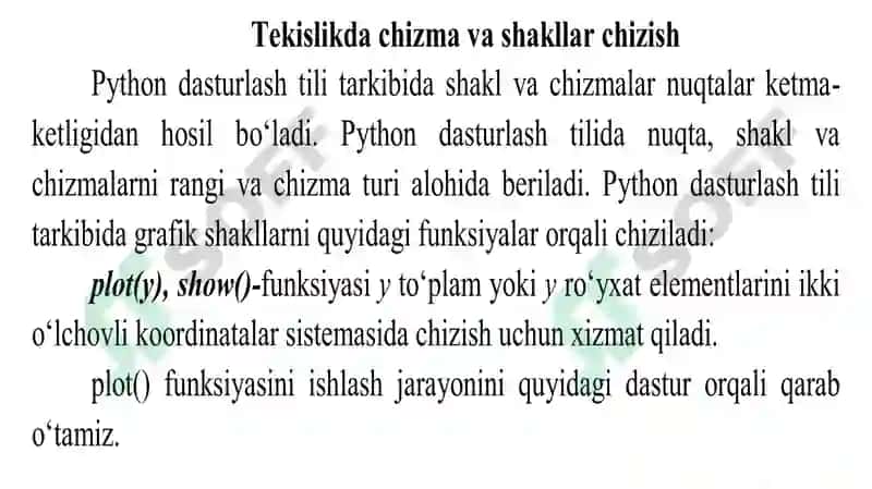 PYTHONDA MODULLAR. GRAFIK MODULLAR BILAN ISHLASH 6