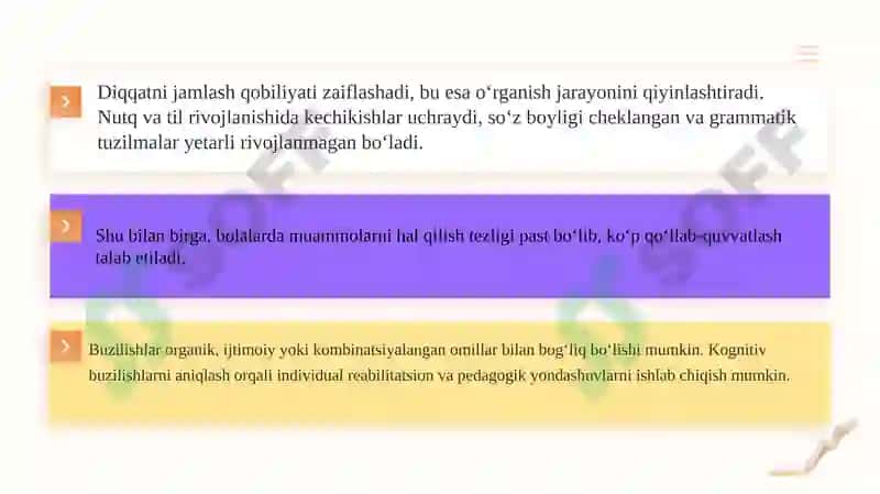 Aqli zaif bolalarning kognitiv rivojlanish xususiyatlari 6
