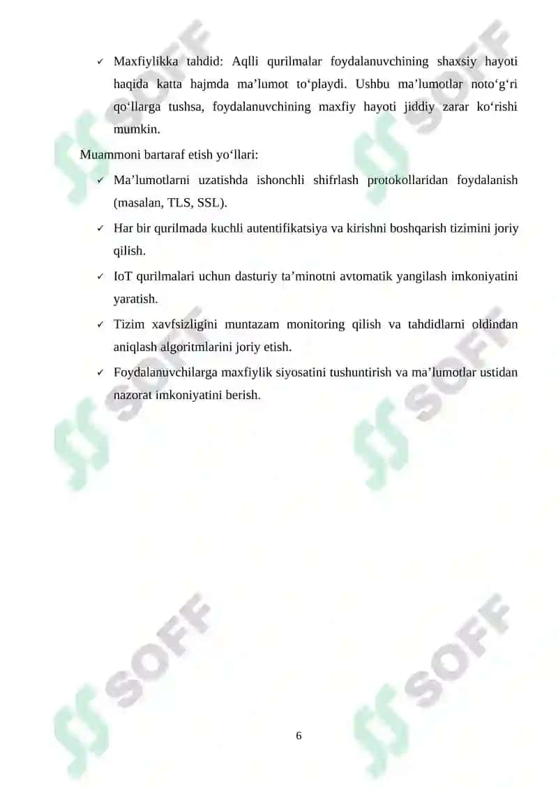 IoT tarmoqlarida tarmoqning o'z-o'zini tuzatish va optimallashtirish mexanizmlari 6
