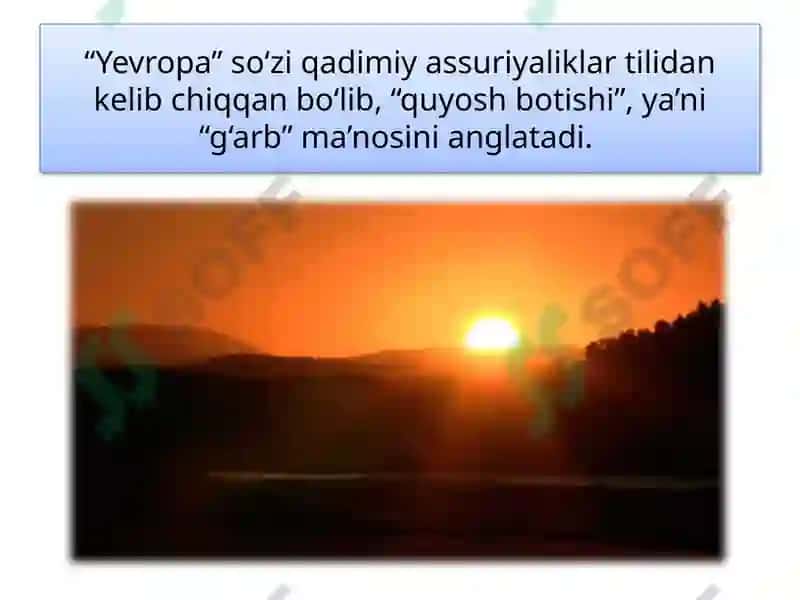 Yevropaning Geografik O'rni 6