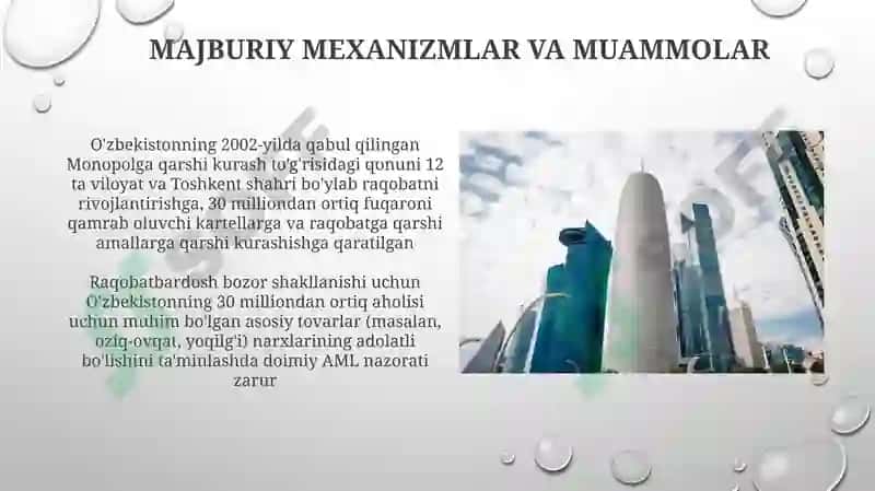 O'zbekistonda Raqobatchilik Muhitining Shakllanishi va Monopoliyaga Qarsh Qonun 6