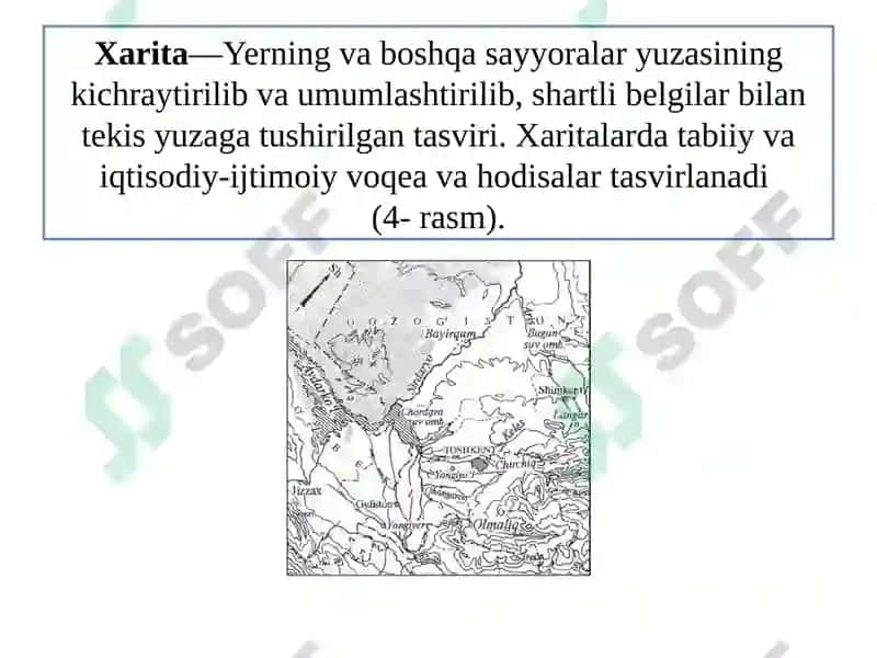 Geografik xaritalar va ularning shartli belgilari 6