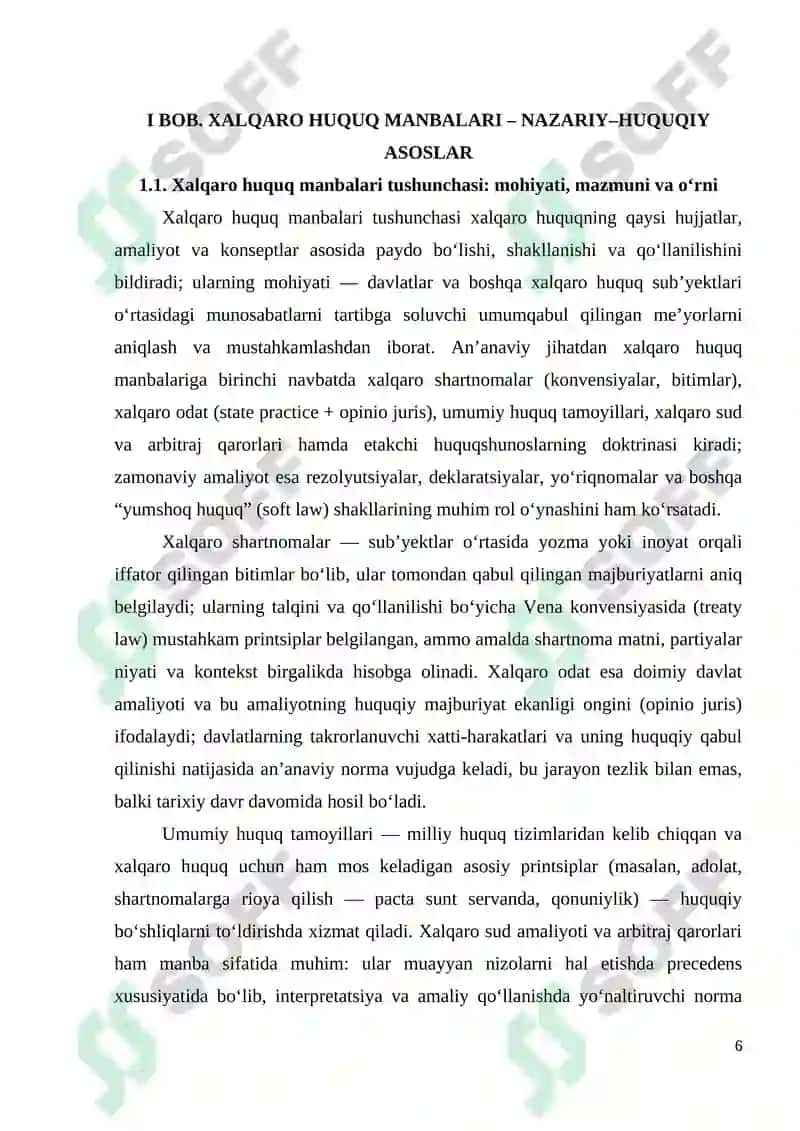 XALQARO HUQUQ MANBALARI TUSHUNCHASI VA TASNIFI 6