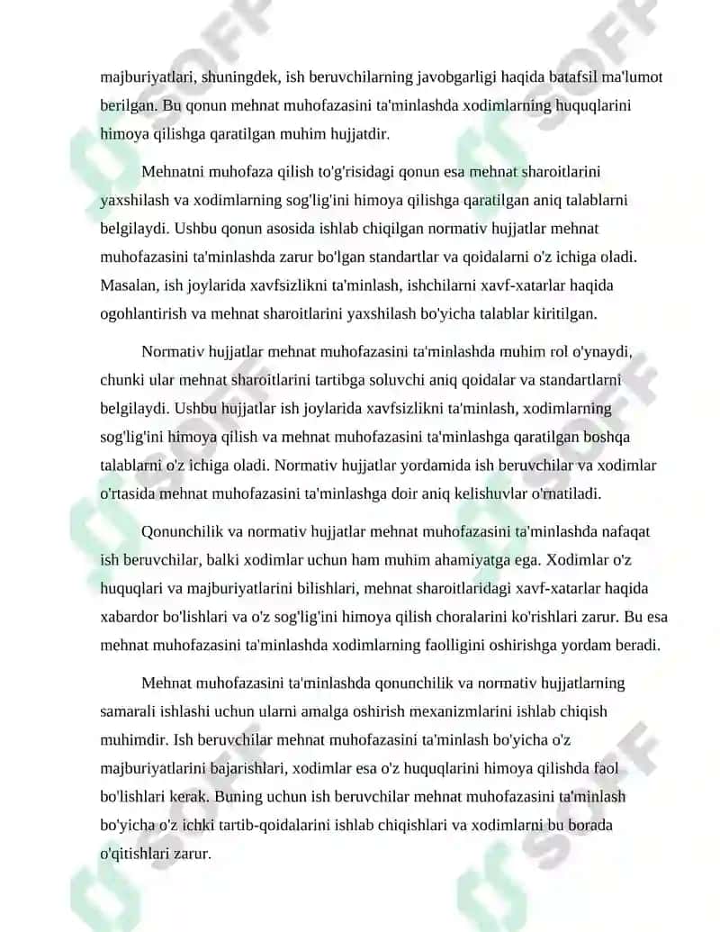 Tadbirkolik Subyektlarida Mehnatni Muhofaza Qilish 6