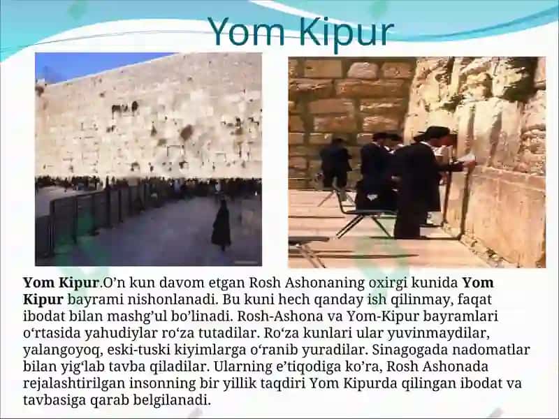 Yahudiylik dinidagi bayramlar 6