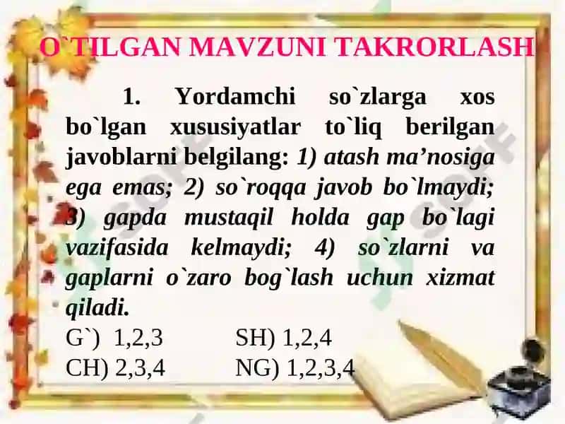 "Bo'g'chi" mavzusida tayyorlagan dars ishlanmasi 6