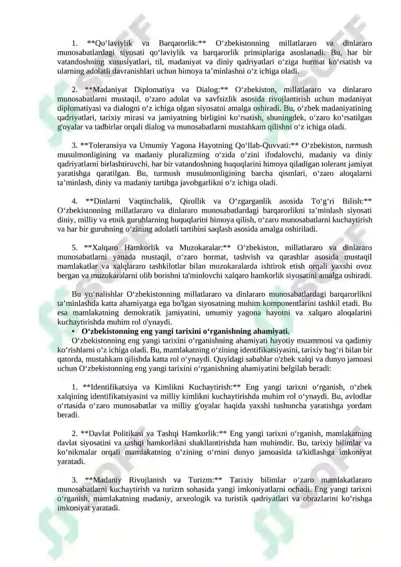 Tarixiy madaniyat tarixi fanining fan sifatida tutgan o‘rni 6