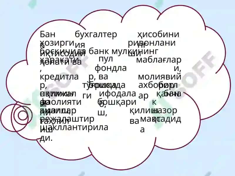 Banklarda buxgalteriya hisobini tashkil qilinishi va balansning yuritilishii 6