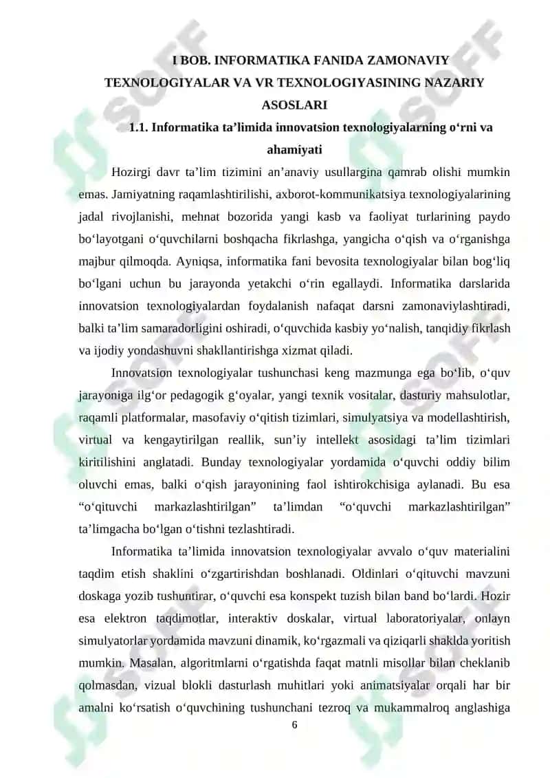 Informatika darslarida VR texnologiyalarini qo‘llanilishi 6