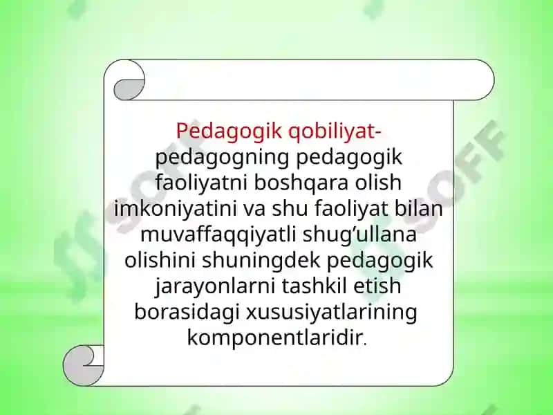 Pedagogik qobiliyat turlari 6