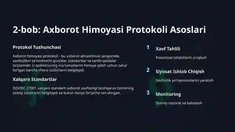 Axborot himoyasi protokoli. Antiviruslar va fayervol 6