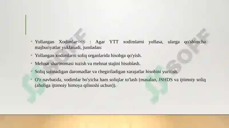 Yakka tartibdagi tadbirkorlarning daromadlariga soliq solishning o'ziga xos xususiyatlari 6