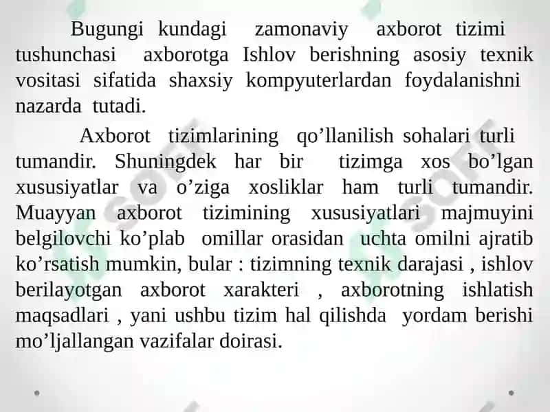 Axborot tizimlari va ularning boshqarishdagi ahamiyati 6