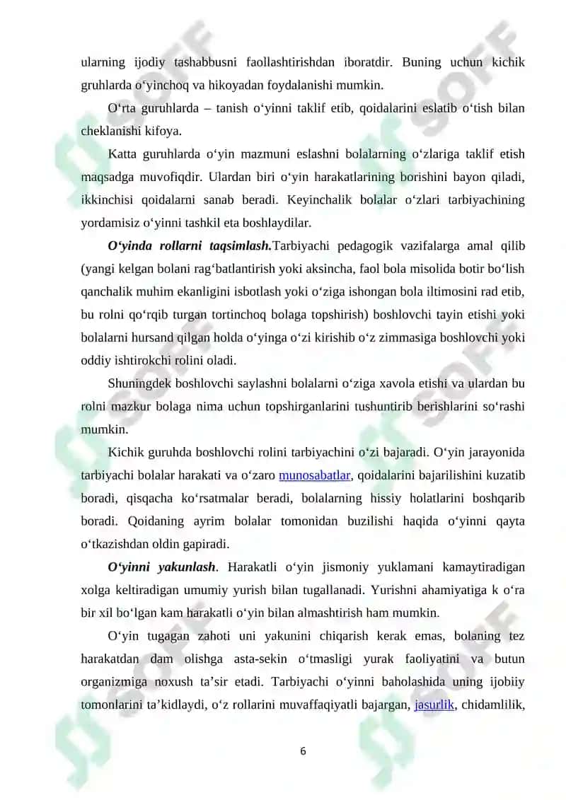 HARAKATLI O’YINLARNI QISQACHA TARIXI, TUSHINCHASI, DAVRLARI VA PEDAGOGIK AHAMIYATI 6