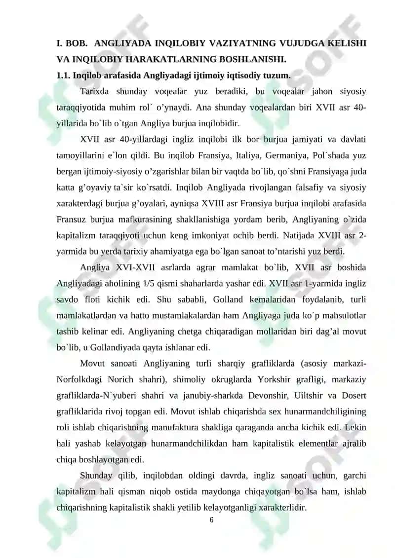 XVIII- asrda Angliya sanoat to’ntarishining sabablari va borishi 6