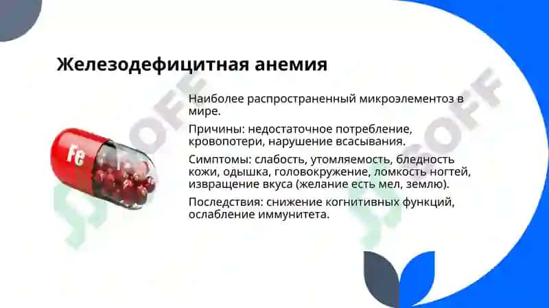 Микроэлементозы. Избыток фтора, кальция. Заболевания, вызванные дефицитом микроэлементов, и их профилактика 6