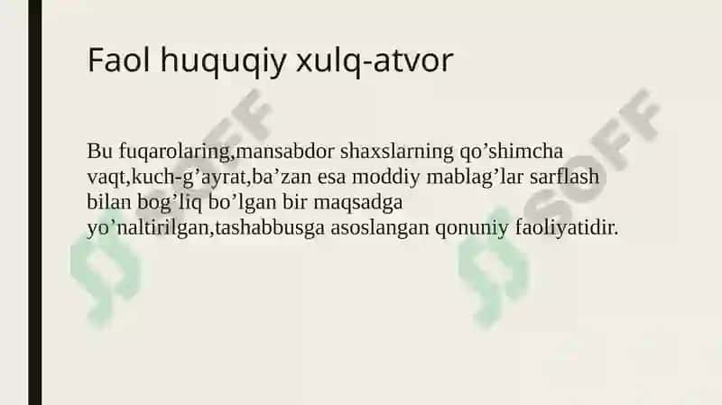 HUQUQIYXULQ-ATVOR HUQUQBUZARLIKVA YURIDIK JAVOBGARLIK 6