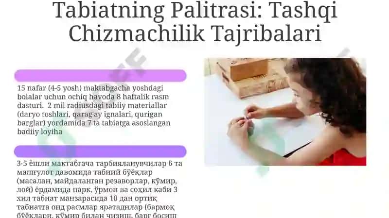 Yosh rassomlarni rag'batlantirish: Chizish asoslari 6