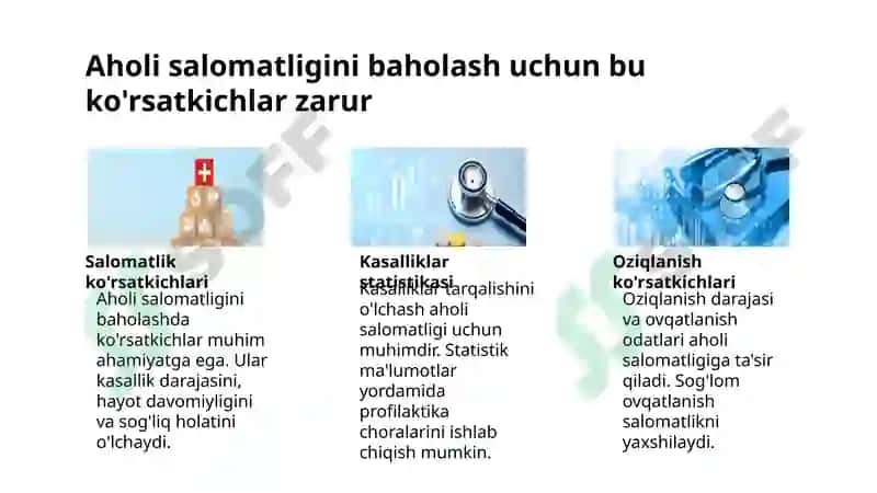 Bolalar va perinatal bolalar oʻlim koʻrsatkichlari va ularni aholi salomatligiga baho berishdagi ahamiyati. 6