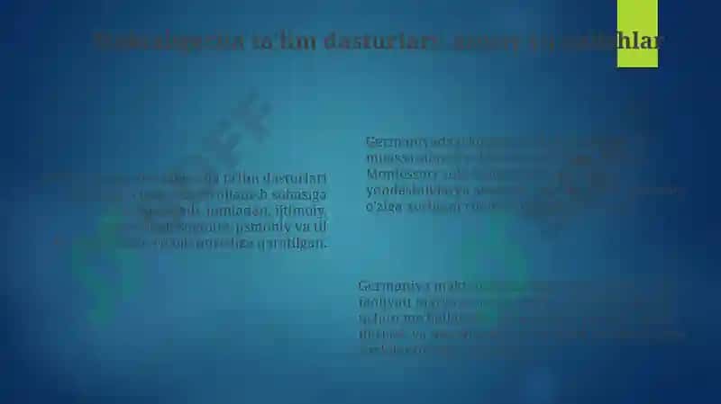 Germaniyada maktabgacha ta'lim 6