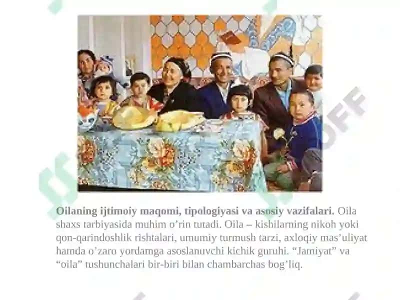 Oila bilan olib boriladigan ijtimoiy-pedagogik faoliyat. Vasiylik va homiylik 6