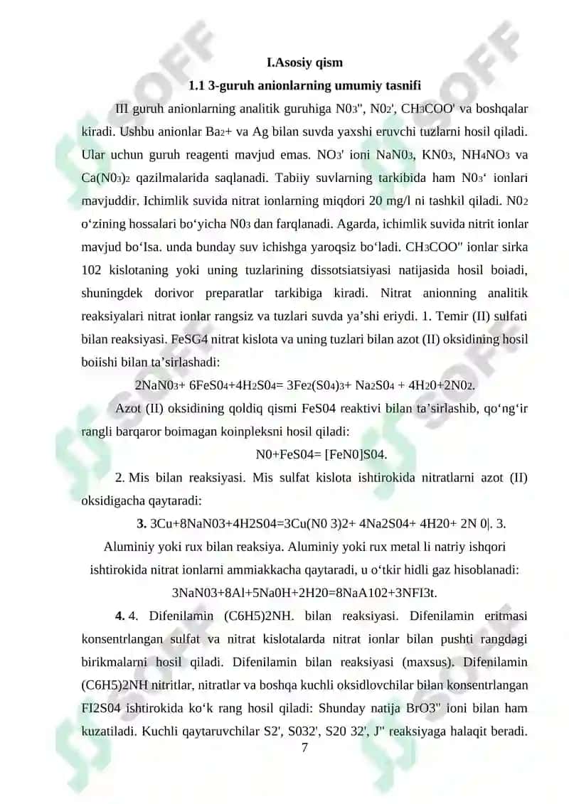 ANIONLARNING 3-GURUHI VA ULARGA XOS SIFAT REAKSIYALAR 6