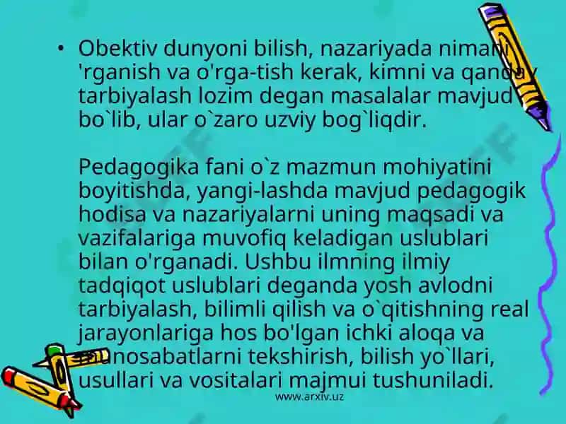 Pedagogika fanining ilmiy-tadgiqot metodlari 6