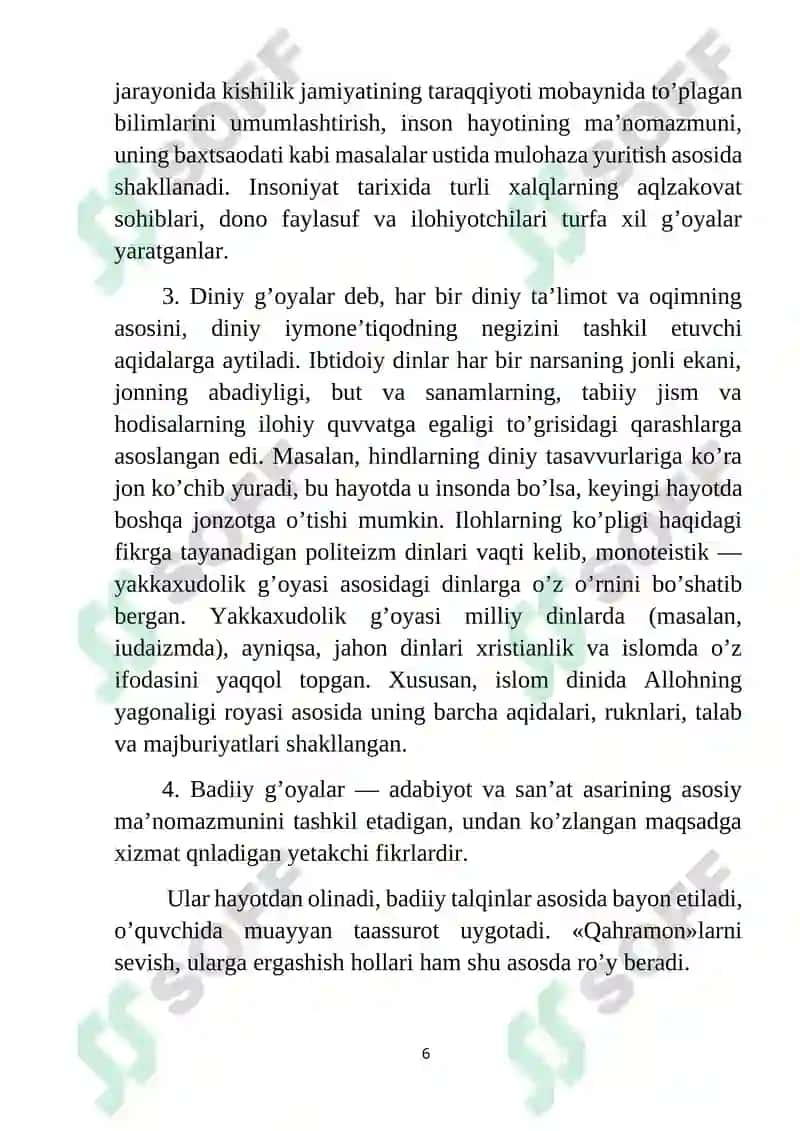 G`oyalar xilma-xilligi va mafkurafiy jarayonlarning ijtimoiy taraqqiyotga ta’siri 6