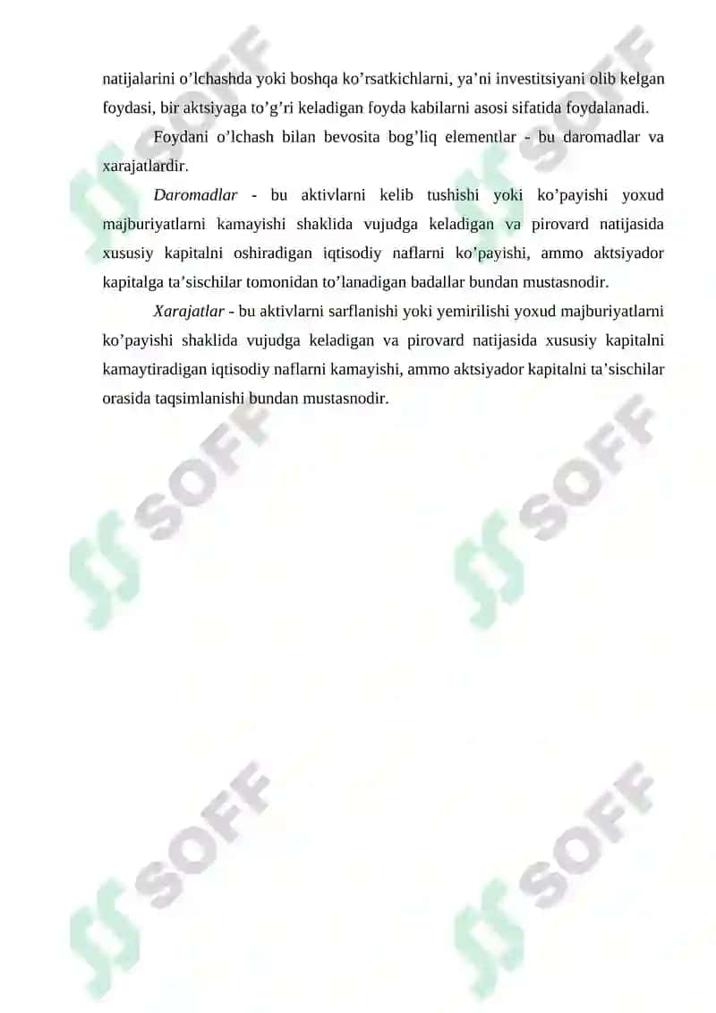 Moliyaviy hisobotlarga kirish hamda ularning mazmuni, mohiyati va tarkibi 6