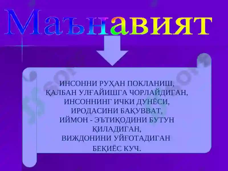 Ислом динида маънавият ва шаҳс маънавий қийофасининг талқини 6